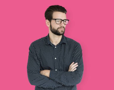 Studio yakışıklı işadamı