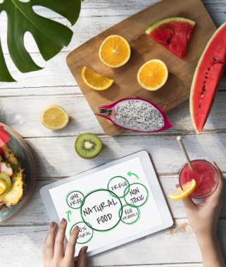 Dijital tabletli kadın