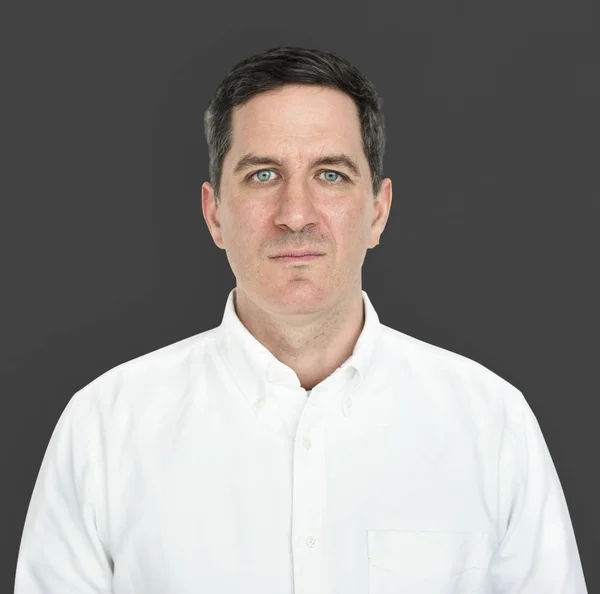 Man in wit overhemd — Stockfoto