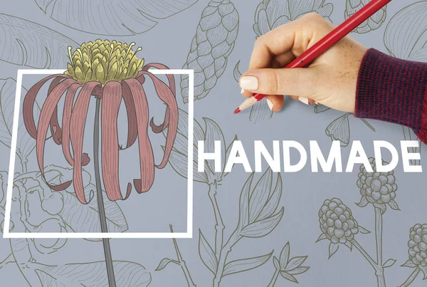 손 들고 연필 및 그리기 — 스톡 사진