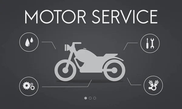 Plantilla con concepto de Motor Service —  Fotos de Stock