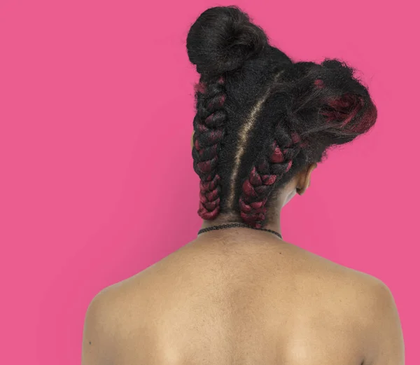 Young african woman posing in studio — Stock Photo, Image