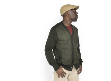 şapkalı rahat Afrika adam