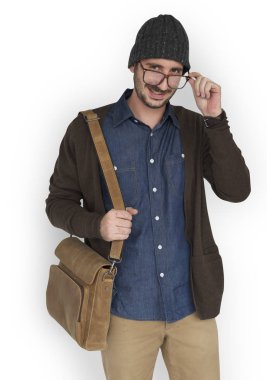 adam tutarak el çantası