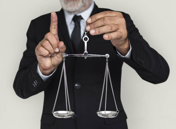 Senior Businessman posing in studio