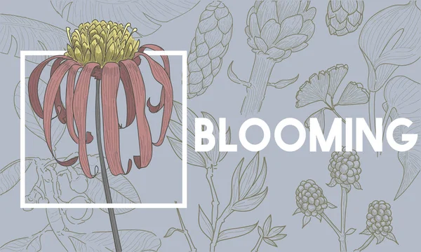 Sjabloon met Blooming concept — Stockfoto