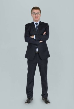 Studio poz iş adamı