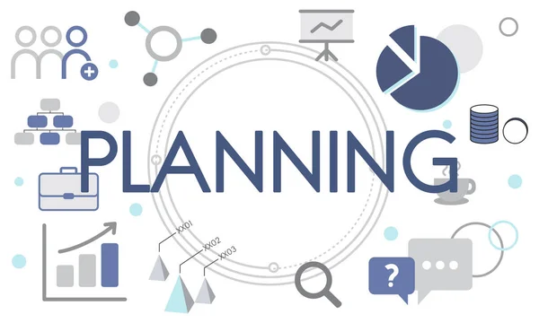 Sjabloon met planning concept — Stockfoto