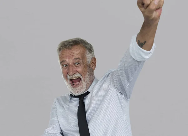 Senior Businessman posing in studio — Stock Photo, Image