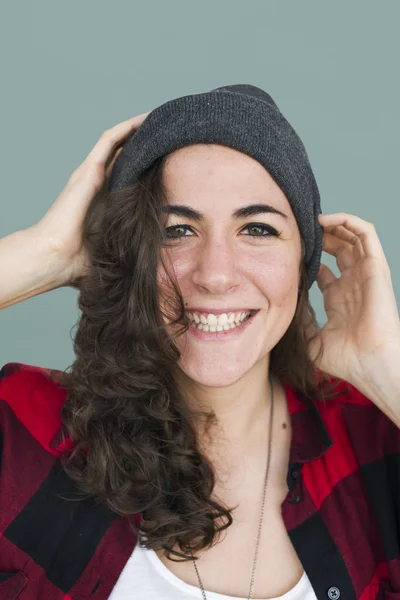 Mujer posando en estudio — Foto de Stock