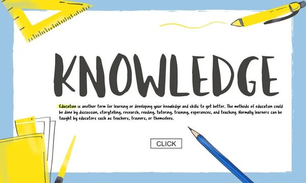 Template with Knowledge concept — Stock Photo, Image