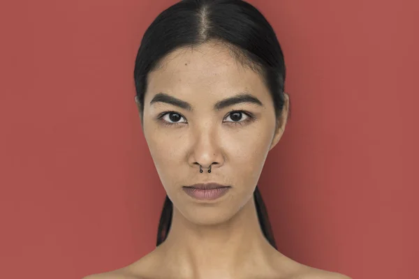 Woman with Pierced Nose Ring