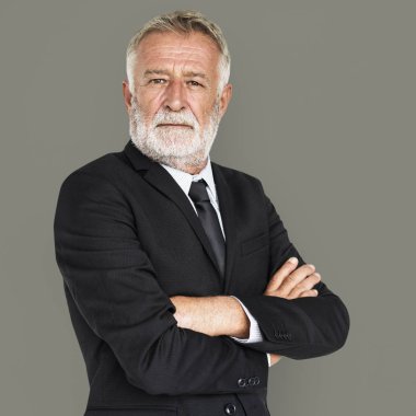 Senior studio poz işadamı