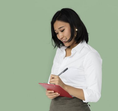 Asya iş kadın yazma Not