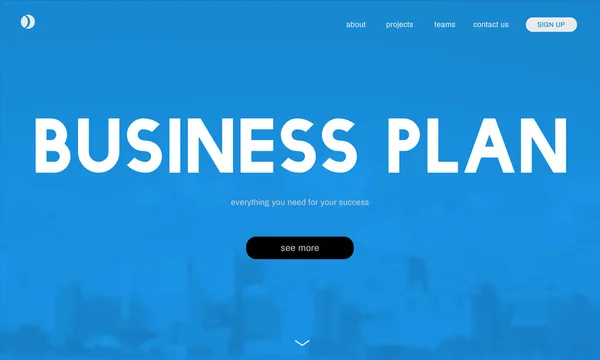Sjabloon met business plan concept — Stockfoto