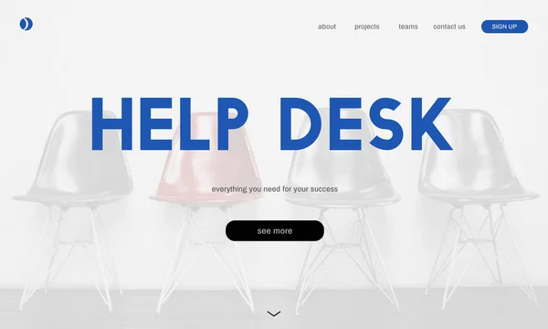 Πρότυπο με το Help Desk έννοια — Φωτογραφία Αρχείου