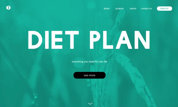 Plantilla con concepto de plan de dieta — Foto de Stock