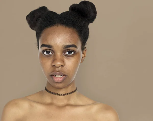 Afrikai fiatal nő arca — Stock Fotó