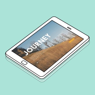Web tasarım şablonu dijital tablet