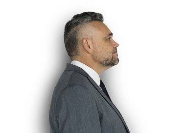 Stüdyo çekimi beyaz iş adamı