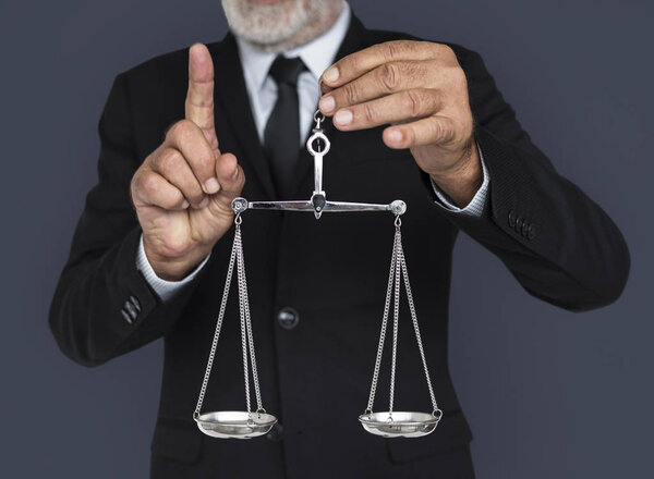 Senior Businessman posing in studio