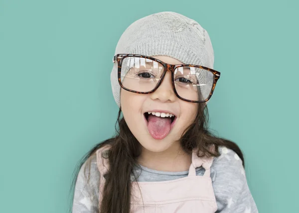 Το χαριτωμένο κοριτσάκι σε γυαλιά — Φωτογραφία Αρχείου