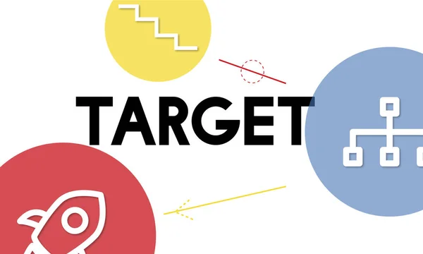 Modèle avec le concept Target — Photo