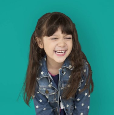 sevimli küçük kız yüz