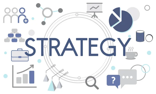 Plantilla con concepto de estrategia — Foto de Stock