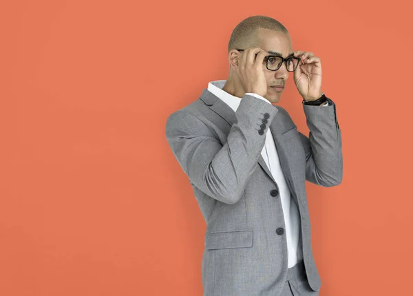 Mixed race Businessman in studio — Stock Photo, Image