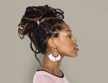 profil olan dreadlocks Afrika kadın