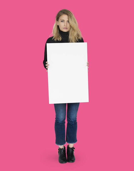 woman holding white paper 