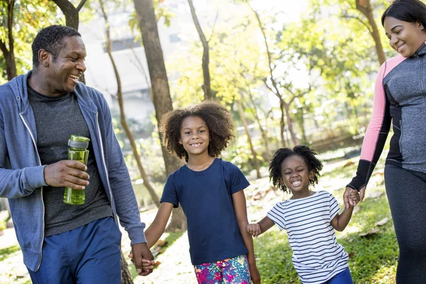 African family together in park — Stock Photo, Image