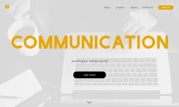 Sjabloon met communicatieconcept — Stockfoto