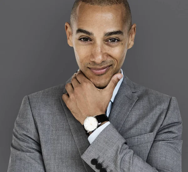 Mixed race Businessman in studio — Stock Photo, Image