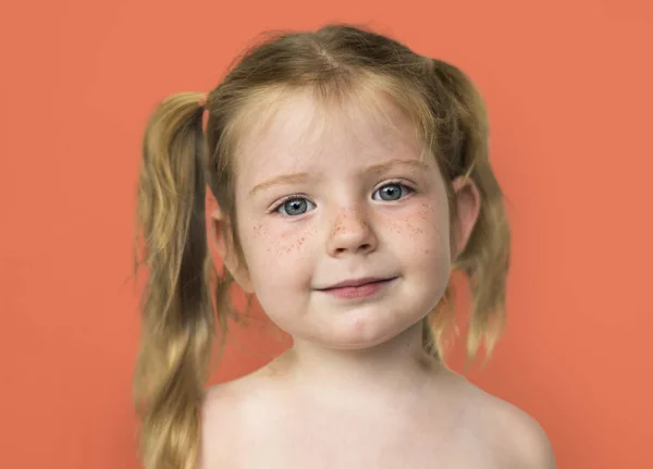 Cute little girl in the studio — Stock Photo, Image