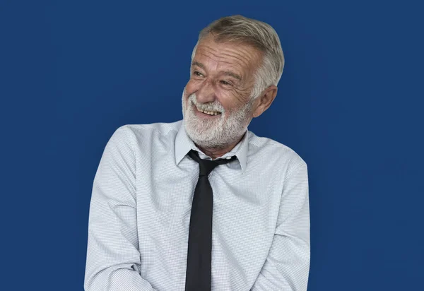 Alegre hombre mayor con barba — Foto de Stock