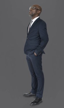 Afrika işadamı Studio poz