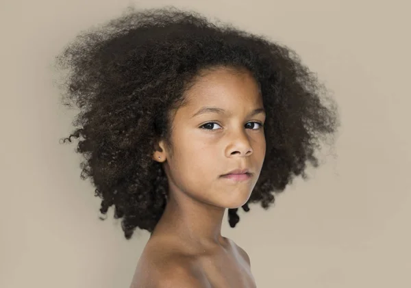 African kid with afro hairstyle — Stock Photo, Image