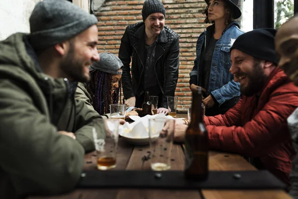 Best friends in pub — Stock Photo, Image