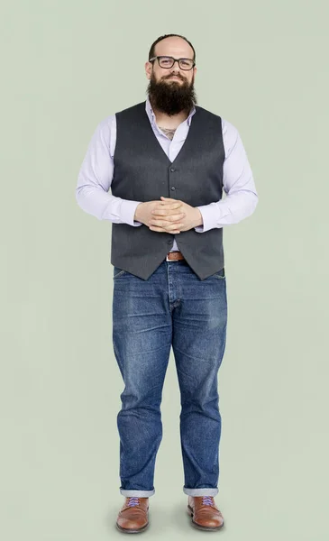 Hombre con barba posando en estudio —  Fotos de Stock