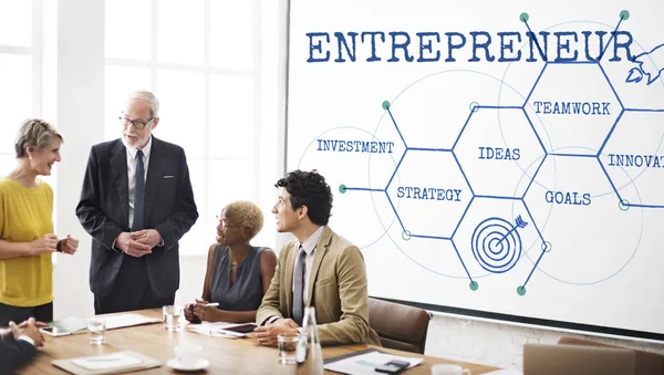 Ondernemers met bijeenkomst — Stockfoto
