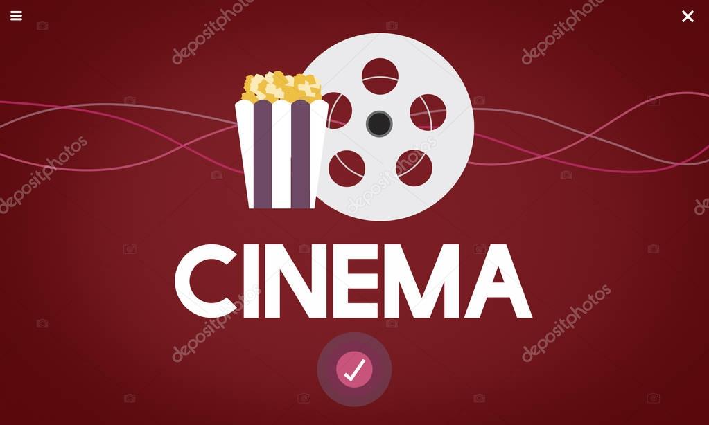 template with Cinema concept