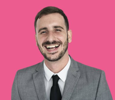 gülümseyen genç işadamı