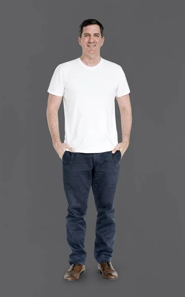 Człowiek w białej koszuli — Zdjęcie stockowe