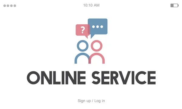 オンライン サービスのコンセプトを持つテンプレート — ストック写真