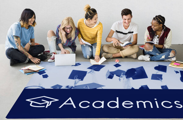 students working on project together