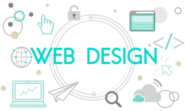 Plantilla con concepto de diseño web —  Fotos de Stock