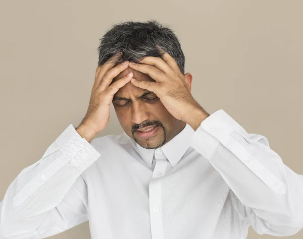 Homem indiano estressado — Fotografia de Stock