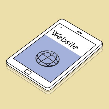 Web tasarım şablonu dijital tablet